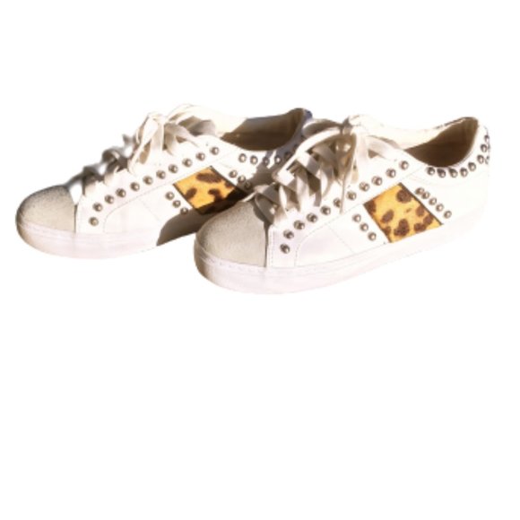Zara Studded Sneakers with Leopard Print - Picture 11 of 13